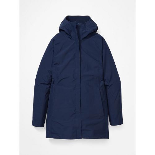 Marmot Essential Jackets - Womens Rain Jacket Navy CA1469758 Canada